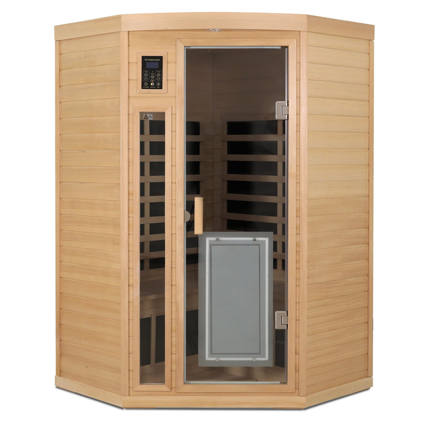 Low EMF Hemlock Wood Far-Infrared Indoor Two Person Sauna Room